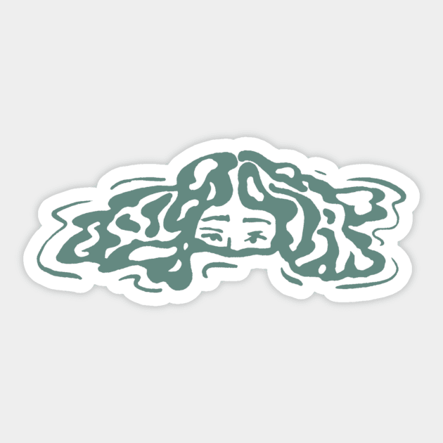 Melt into a puddle green Sticker by mol842